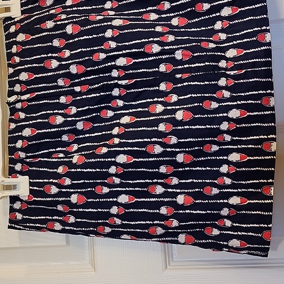 Lilly Pulitzer Nautical Navy Swim Lanes Skirt Gold Anchor Pulls Women's Size 2 - Picture 10 of 17